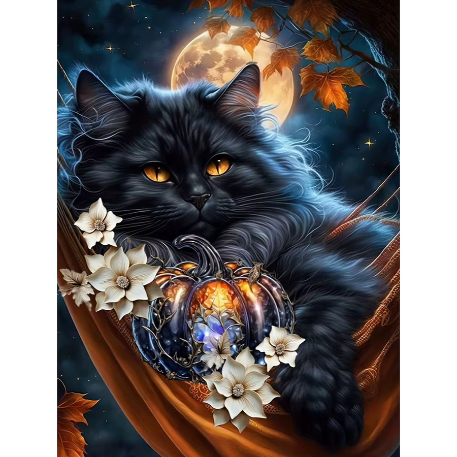 EverShine DIY Diamant-Gemälde Katze als Mosaik-Set in Mehrfarbig, B/H: 30 x 20 cm - Bild 4