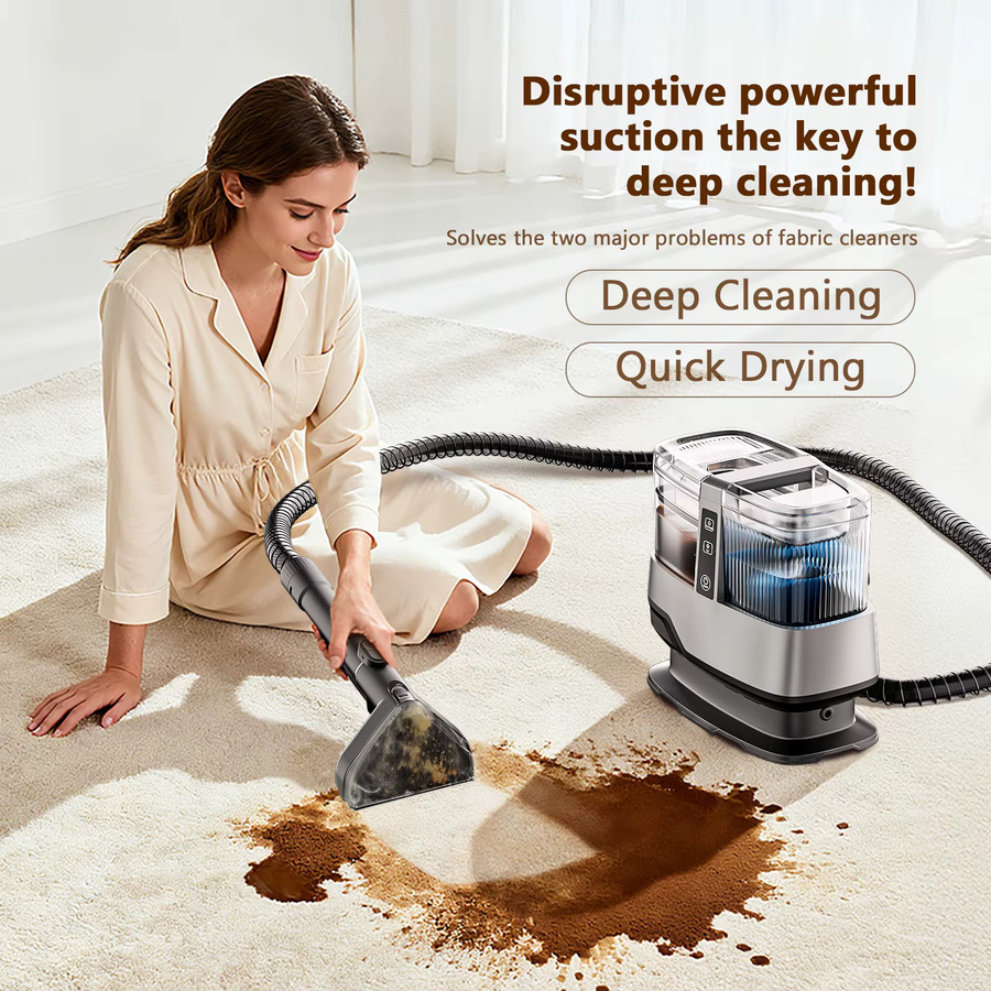 OMESER C688A Teppichreiniger-Maschine mit 600 W und 17 kPa Saugkraft für Tiefenreinigung von Teppichen, Sofas und Autositzen - Bild 2