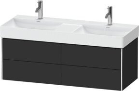Duravit XSquare Waschtischunterschrank wandhängend mit 4 Schubladen in Graphit Matt, B/T/H: 118,4 x 46,0 x 39,7 cm - Bild 1