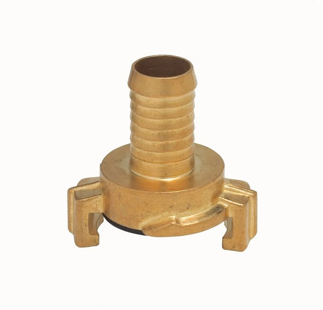 Schnellkupplungs-Schlauchstück aus Messing für 25 mm (1 Zoll) in Goldoptik - Bild 1