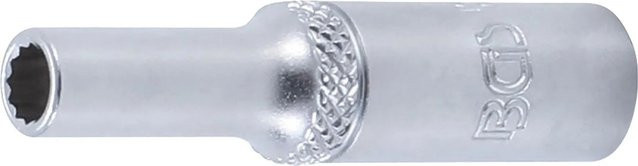 BGS Steckschlüssel Einsatz Zwölfkant Tief 1/4 Zoll Antrieb mit 5 mm Schlüsselweite in Silber - Bild 1