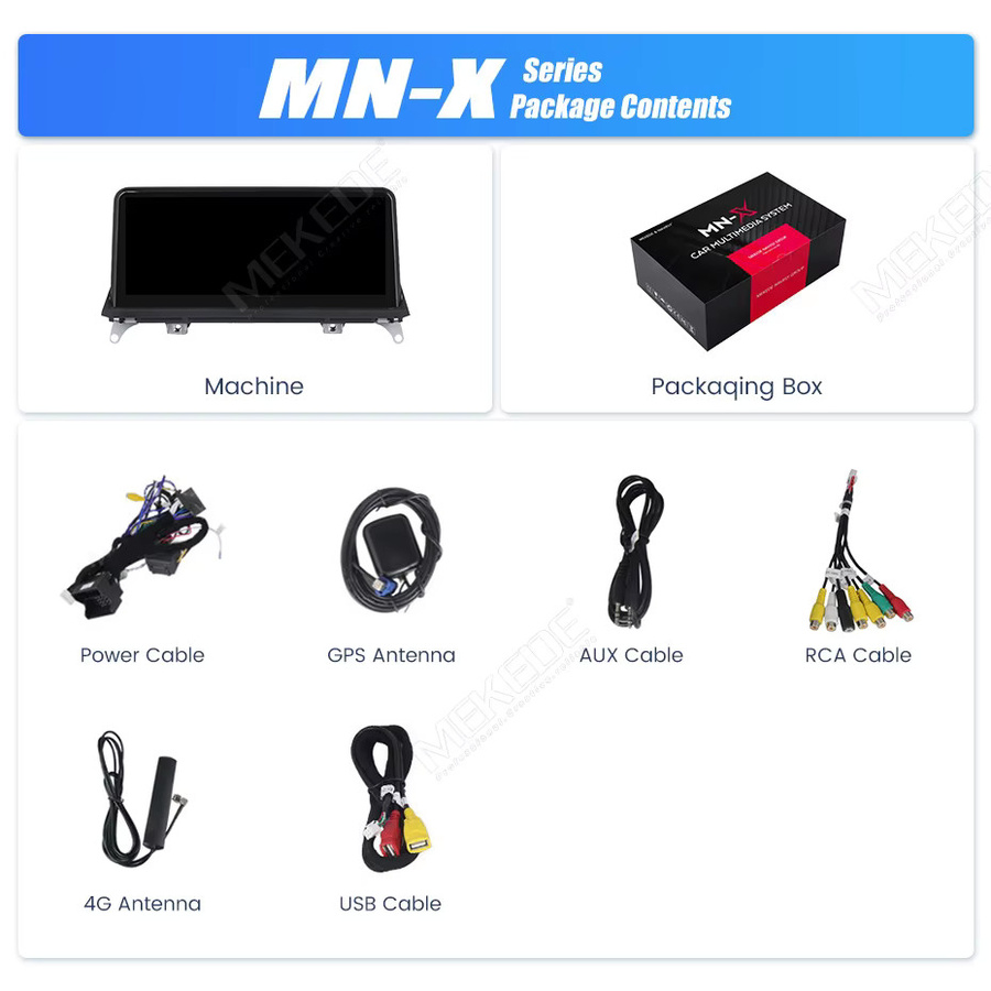MEKEDE Android 14 Auto-Multimedia-Video-Player mit 128GB ROM für BMW X5 E70 X6 E71 (2008-2012) CCC CIC-System inklusive Carplay und Navigation, Schwarz - Bild 6