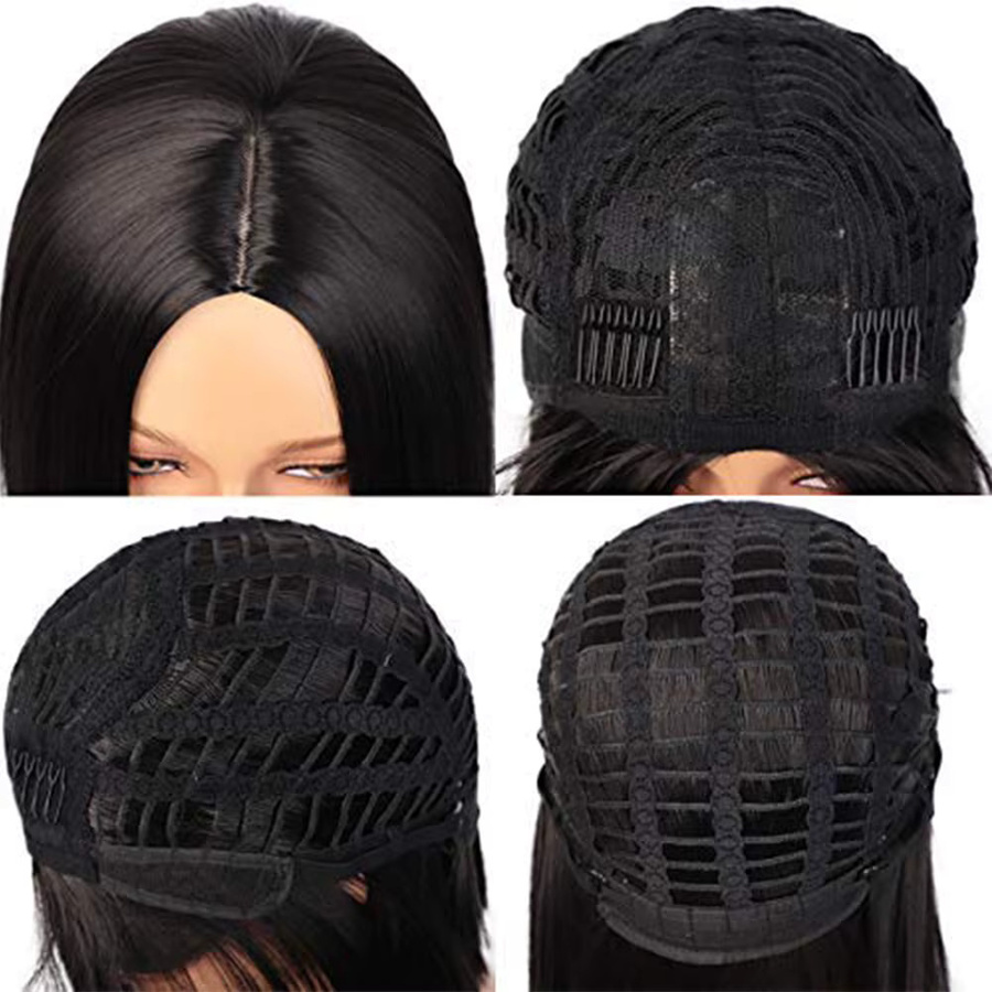 G&T Wig Synthetische Perücke, kurze schwarze Bob-Perücke, Damen - Bild 2