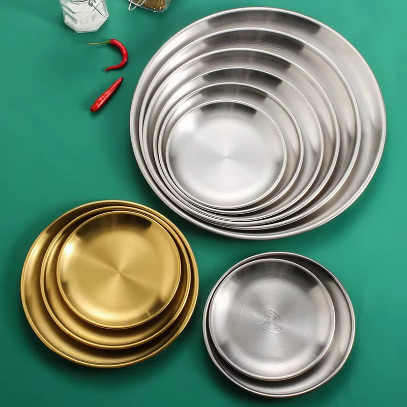 AJOYOUS 6er Set Runde Servierschalen aus Edelstahl in Silber für BBQ und Küche - Bild 4