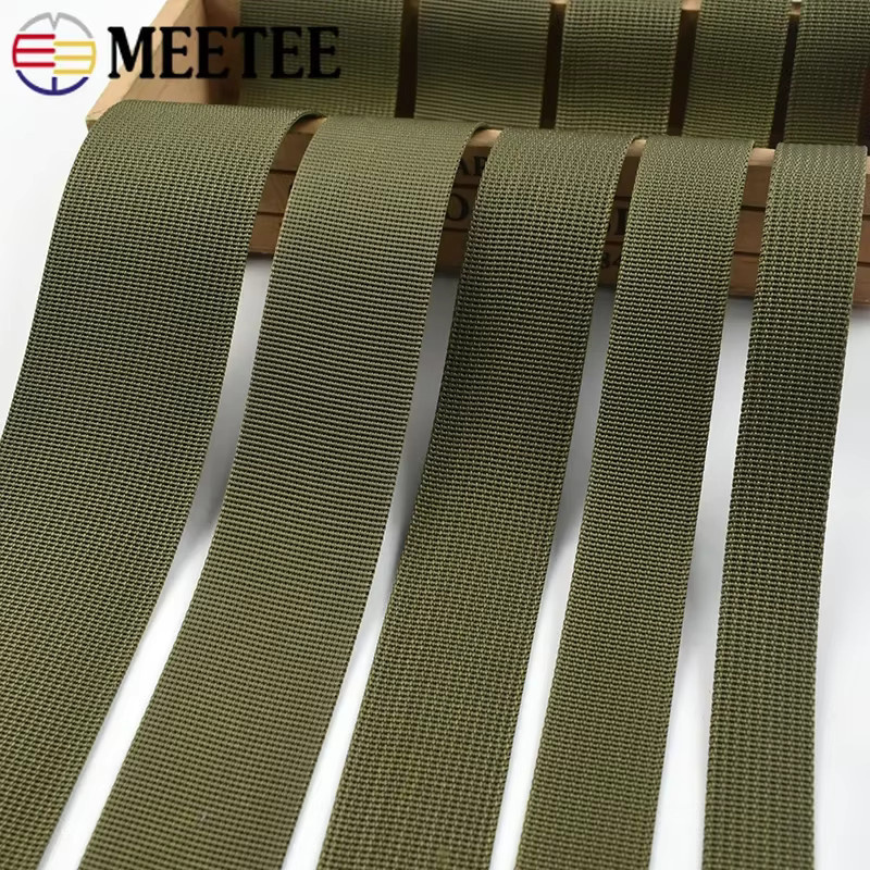 Meetee Nylon-Gurtband in Armeegrün für Taschen, Gurte und Nähzubehör - Bild 2