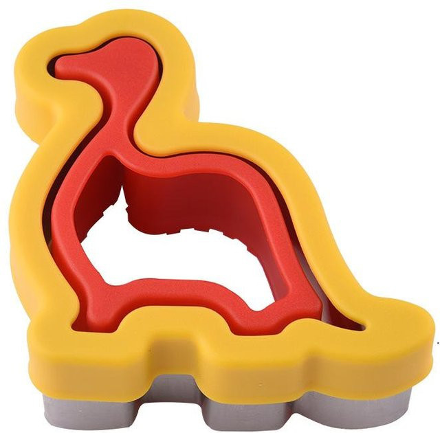 Elberta Sandwich Ausstecher Set in Gelb mit 6 Formen für Brot, Toast und Gebäck aus Kunststoff und Edelstahl - Bild 1