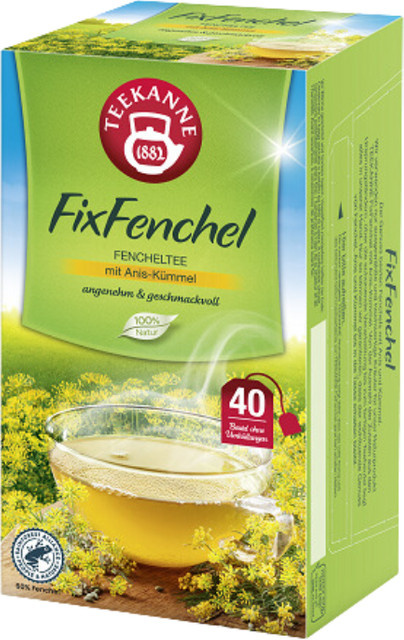 Teekanne Kräutertee Fenchel Anis Kümmel, Teebeutel, 40 Stück, 90g - Bild 1