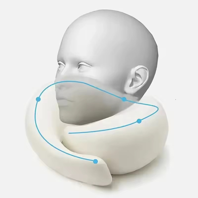 GAFASTWO Reise-Nackenkissen aus Memory-Schaum in U-Form, weich und verstellbar, Schwarz/Grau - Bild 2