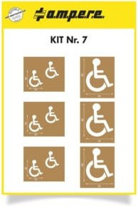 A.M.P.E.R.E. Schablonenset Handicap Multicolor, Breite: 60 cm und 30 cm - Bild 1