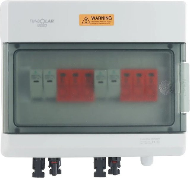 FM-SOLAR DC-Anschlussbox T2 Überspannungsschutz 2/2 1000V Generatoranschlusskasten in Weiß - Bild 1