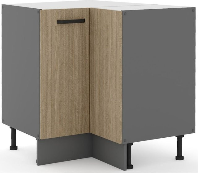SCANDI Eckunterschrank Fischgrät für deine Einbauküche B/T/H: 90 x 90 x 90 cm - Bild 1