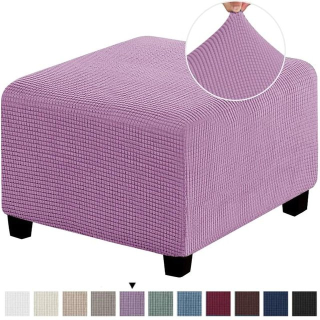 Bestbags Jacquard Stretch Ottomanenbezug für Hocker in Lila - Bild 1