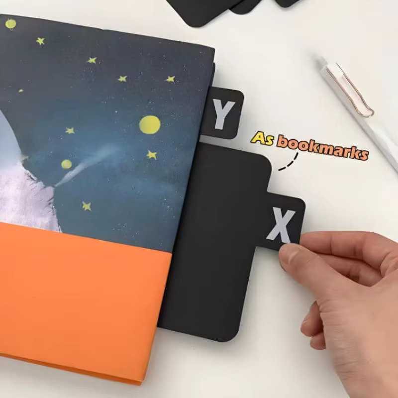 26-teiliges Alphabetisches Trennblatt-Set A-Z in Schwarz aus Kunststoff zur Organisation von CDs, DVDs und Schallplatten - Bild 4