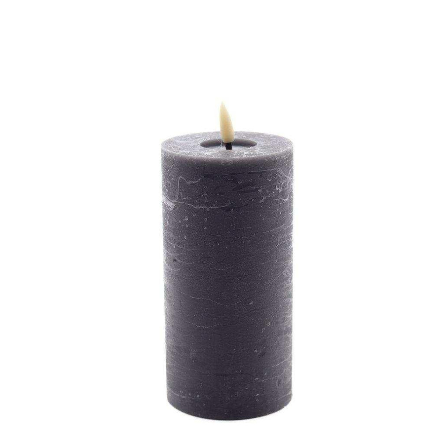 Mansion atmosphere LED-Kerze Rustic in Grau, Höhe: 15 cm, Durchmesser: 7,5 cm - Bild 1