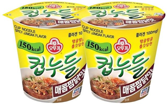 Ottogi Cup Noodle Spicy Steamed Chicken Jjimdak 2 x 45,5 g - Bild 1