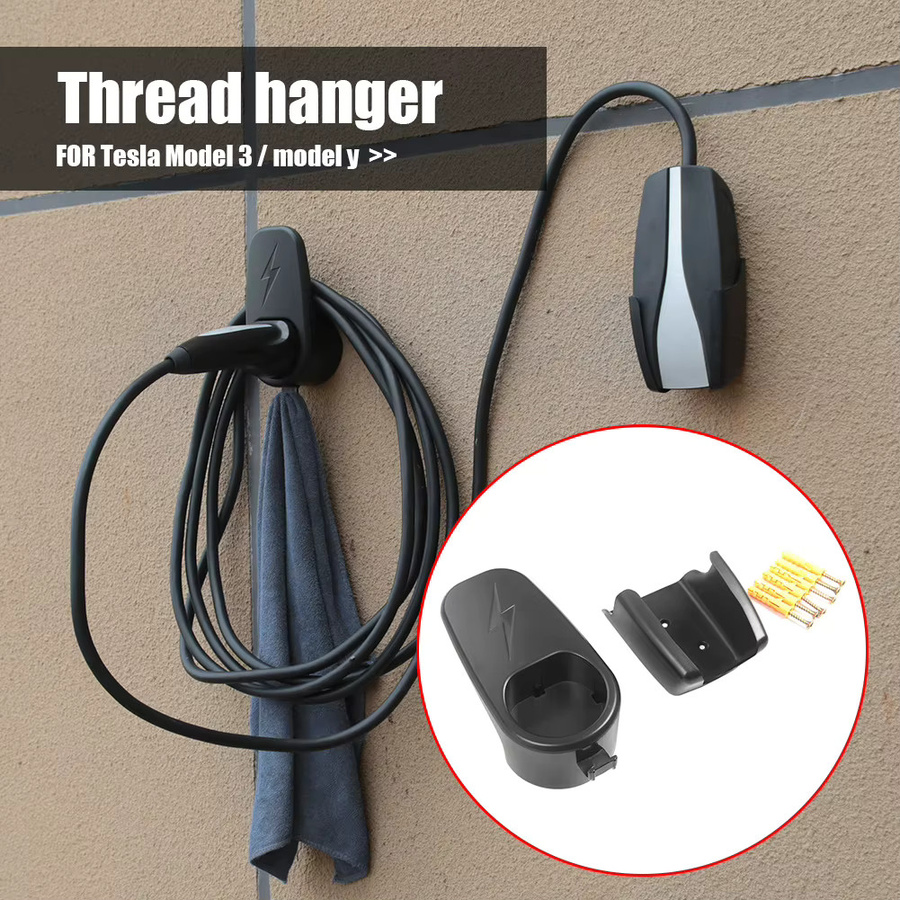 MOJOYCE Ladegerät Ständer und Ladekabel Organizer für Tesla Modell 3 und Model Y in Schwarz - Bild 2