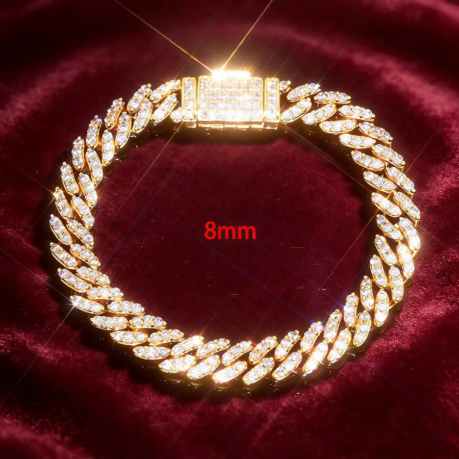 ESKEEM Armband, Cuban Link, Zirkonia, Gold, Damen und Herren - Bild 1