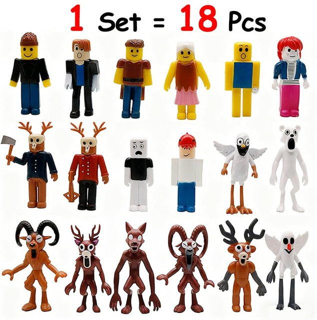 Fashnics 18-teiliges Set Actionfiguren Hirsch Eule Ziege PVC - Bild 1