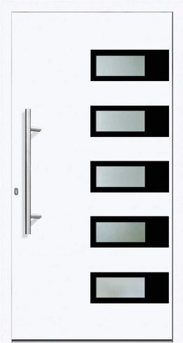 KNOCK Flügelüberdeckende Kunststoff-Haustür RIO mit Glaseinsatz, weiß, Höhe: 210,0 cm, Breite: 100,0 cm - Bild 1