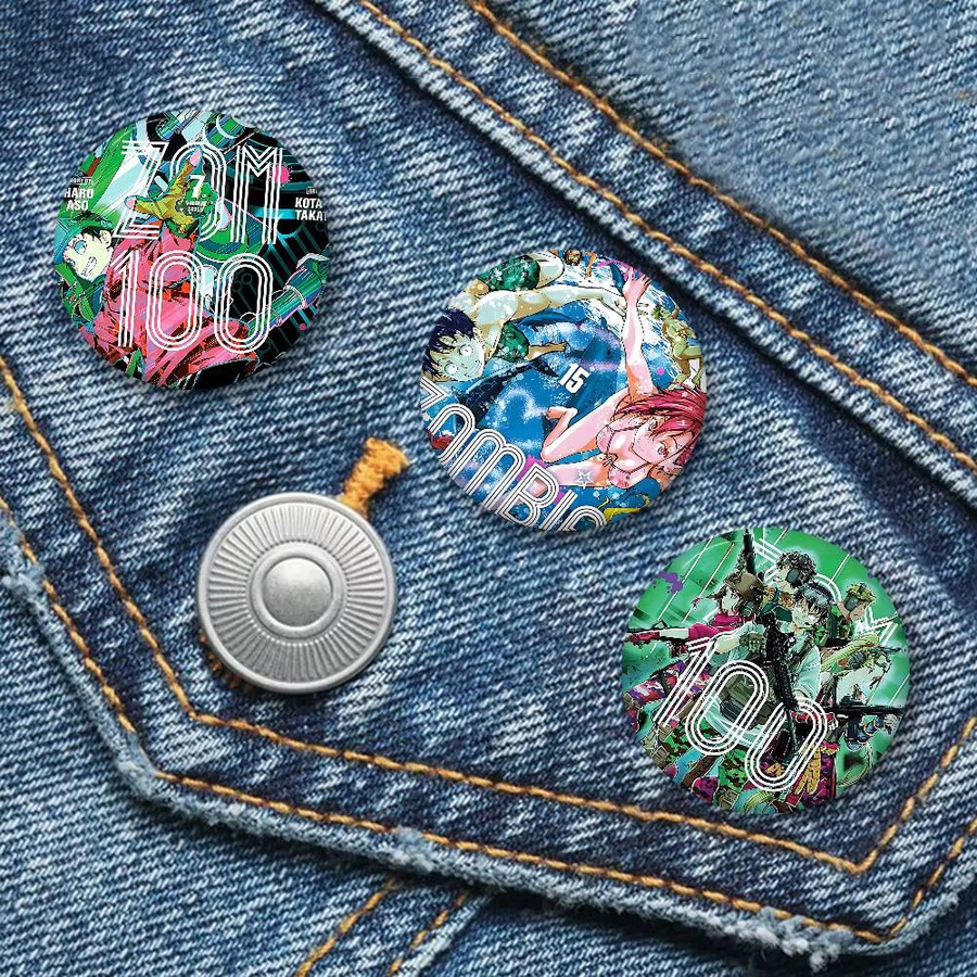 Potdemiel Anstecknadel Runde, Multicolor, Metall - Bild 4