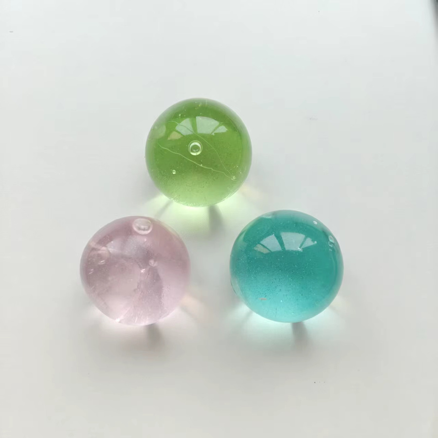 Bandai Quetschball, transparent, pink, green, Fidget-Spielzeug - Bild 2