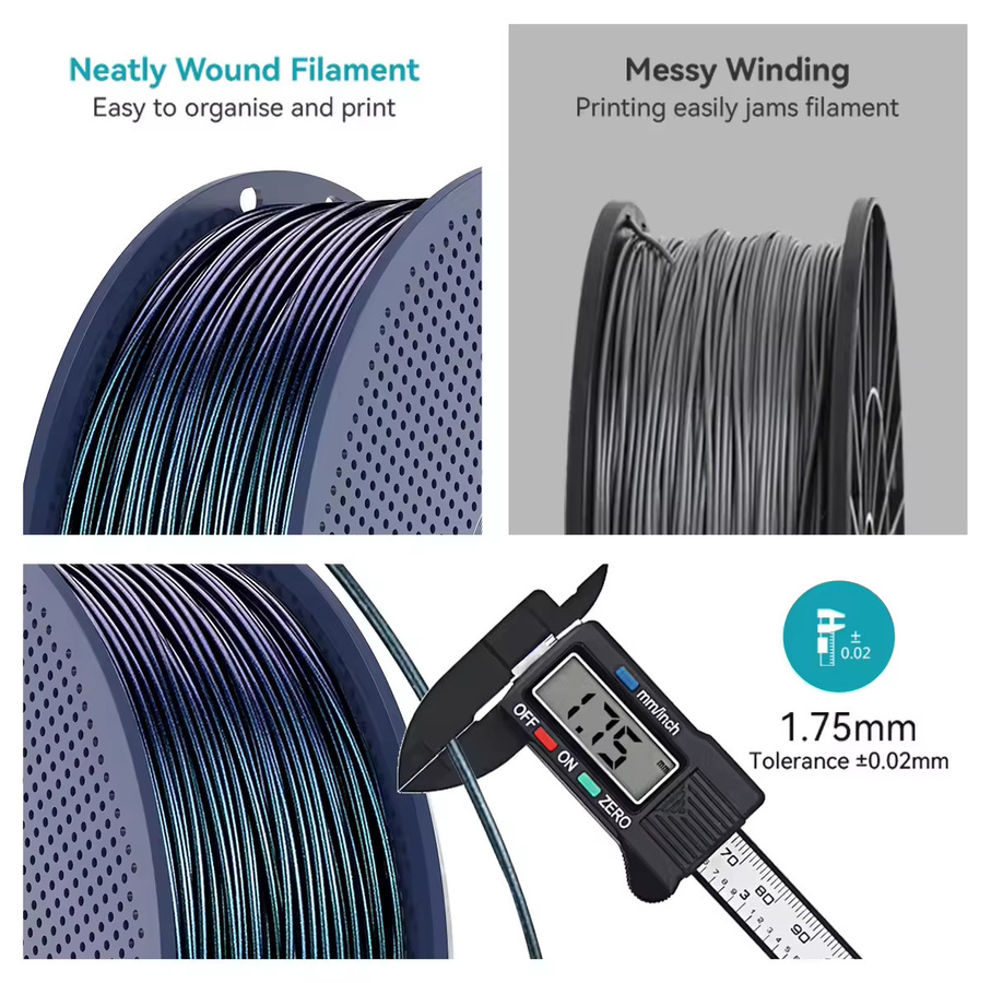 SUNLU PLA Galaxy Filament Blau 1,75mm 1kg für FDM-Drucker - Bild 5