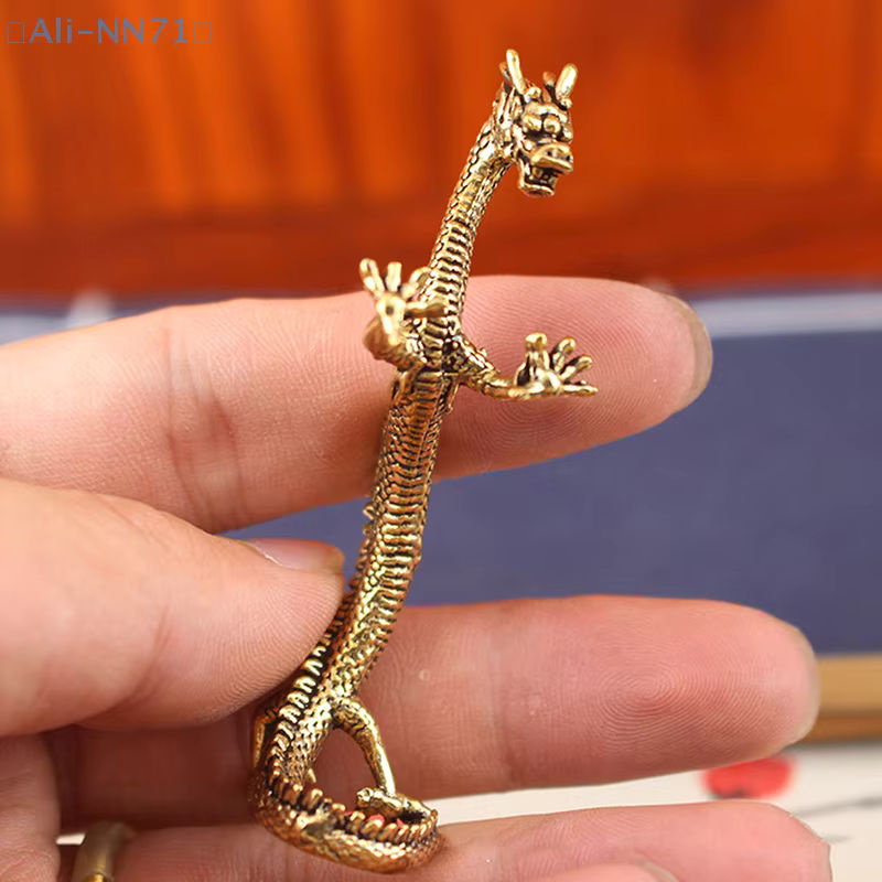 JETTING Drachen Statue aus Messing in Gold als stehende Dekoration für dein Zuhause - Bild 3