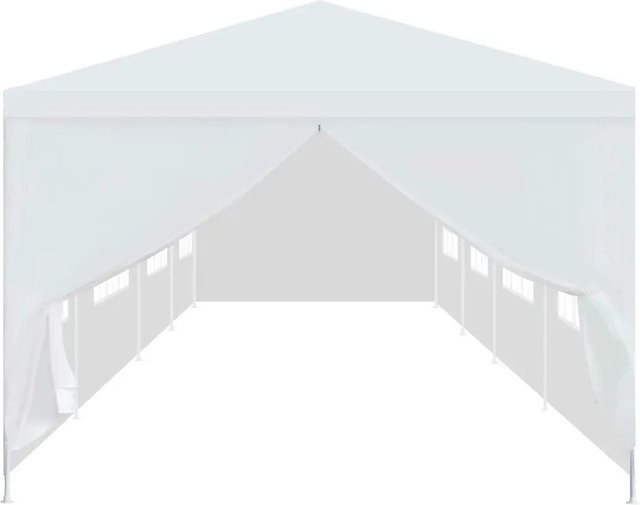 vidaXL Gartenzelt in Weiß mit 8 abnehmbaren Seitenteilen und 2 Türverkleidungen, B: 12 m, T: 3 m, H: 3 m - Bild 1