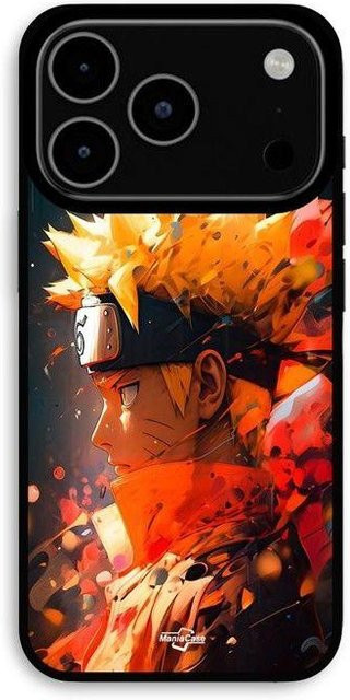MANIACASE iPhone 17 Pro Max Hülle Naruto Uzumaki Manga Design in Schwarz und Multicolour - Bild 1
