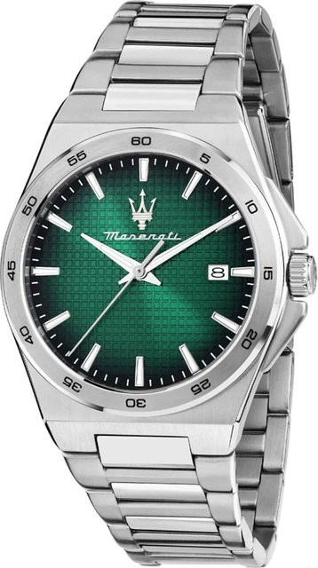 Maserati Herrenuhr Velocità Slim, Quarz, Edelstahl, Grün, 41 mm, 5 ATM - Bild 1