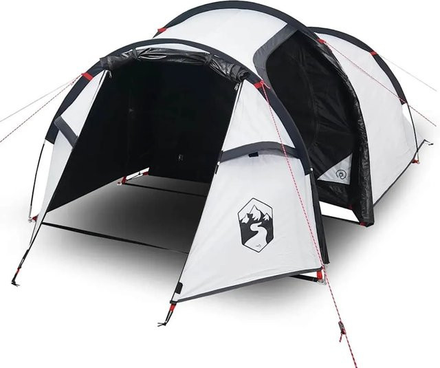 Furnicato Campingzelt Tunnelzelt Weiß H x B x T: 116 x 370 x 185 cm Verdunkelnd - Bild 1