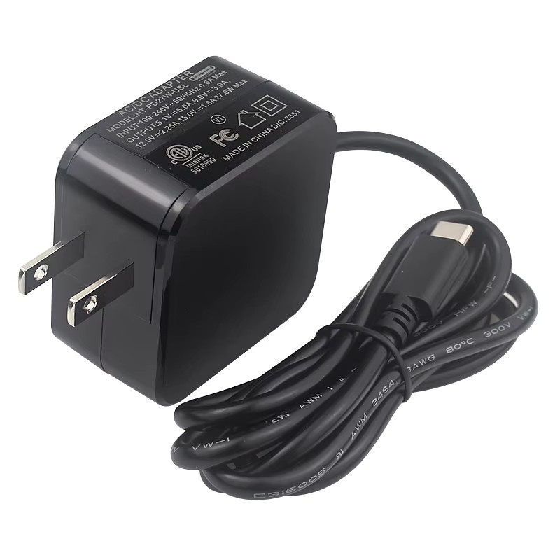 Raspberry Pi 5 Netzteil 27W USB Typ C Ladegerät Schwarz 5,1V 5A - Bild 2