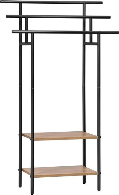 Eugad Handtuchständer mit 3 Handtuchstangen aus Metall und Holzwerkstoff im Vintage-Design für dein Badezimmer - Bild 1