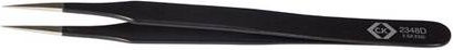 C.K T2340D ESD Pinzette 3c SA-ESD mit flacher Spitze aus Edelstahl in Schwarz, Länge: 110 mm - Bild 1