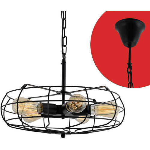 Näve Pendelleuchte aus Metall in Schwarz, rund, E27, Durchmesser: 40 cm, Höhe: 47,5 cm, Kabellänge: 150 cm - Bild 4