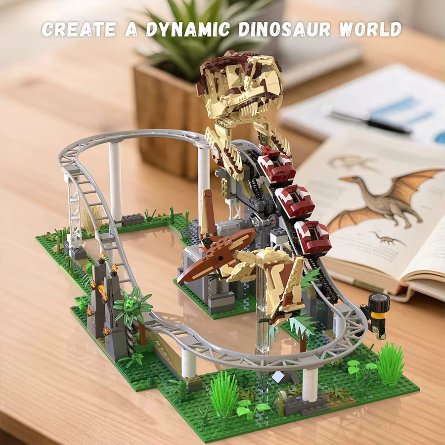 Forange Dino Coaster MOC Set, Dinosaurier, 1291 Teile, ab 8 Jahren - Bild 4