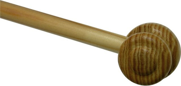 Gardinia Holz-Vitragestange Montana aus Kiefer in Natur/Braun, Durchmesser: 1,1 cm, Länge: 120 cm