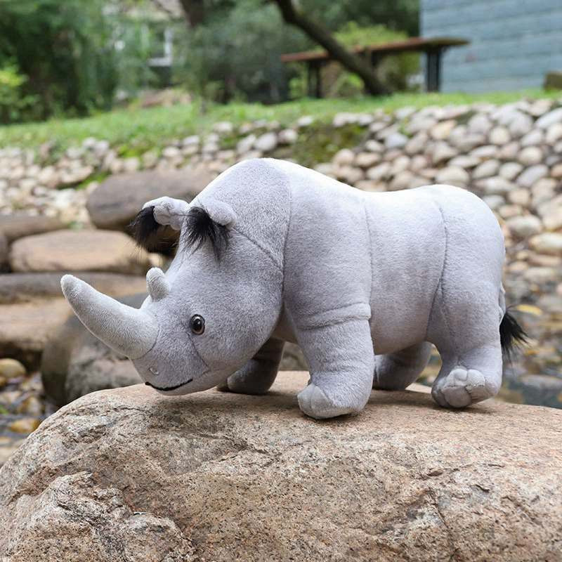 Realistische Nashorn-Plüschtiere, weiche Nashorn-Kuscheltiere, 35cm - Bild 3