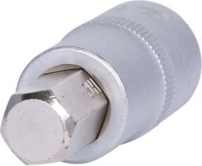 KS Tools Bit-Stecknuss Innensechskant kurz 12mm in Silber aus Edelstahl 1/2" - Bild 1