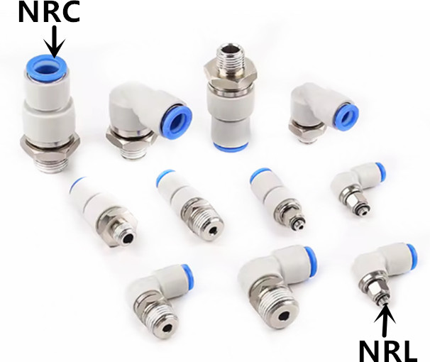 CHYQLY Pneumatische Drehanschluss-Steckverbindungen mit 360 Grad Rotation für Schläuche 6 mm, 8 mm und 10 mm mit M5, 1/4 oder 1/2 Außengewinde - Bild 1