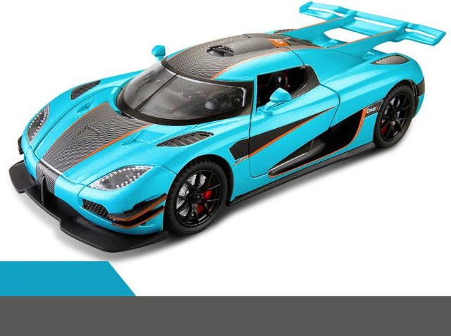 Linyi toy car Hypercar Modellauto, 1:24, blau, Metall, ab 14 Jahren - Bild 1