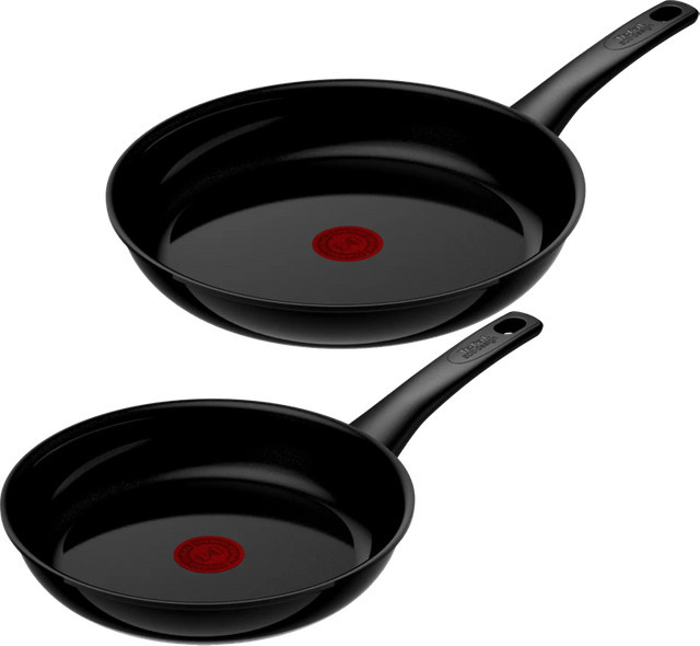 Tefal Renew On Keramikbratpfannenset aus Aluminium in Schwarz, Durchmesser: 24 cm und 28 cm - Bild 1