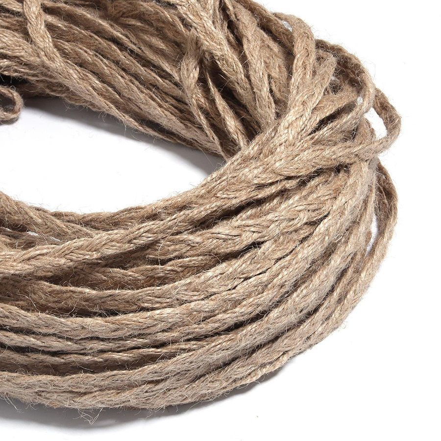 Dekoratives 3-Strang Jute-Hanfseil in Braun, Breite: 0,7 cm, Länge: 9,14 m - Bild 3