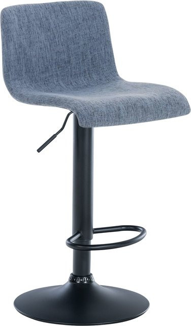 CLP Barhocker Hover aus Stoff mit Metall-Gestell, höhenverstellbarer Barstuhl mit Lehne und Fußstütze, drehbar und modernem Design - Bild 1