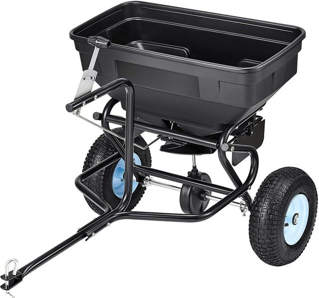 Buying Solutions, MB Schleppbarer Streuwagen mit 13-Zoll-Reifen und 30 einstellbaren Einstellungen für den Rasen in Schwarz oder Weiß - Bild 1