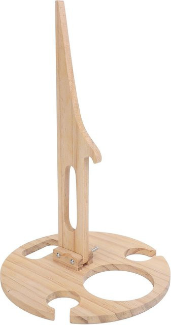 Koogeelife Klappbarer Wein-Picknicktisch aus Holz in Beige und Braun - Bild 1