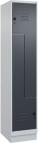 C+P Z-Spind Classic PLUS mit Sockel, 2 Fächer, Grau/Anthrazit, H x B x T: 195 x 40 x 50 cm - Bild 1