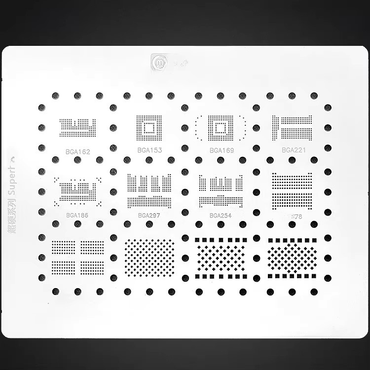 SAYTL BGA-Reballing-Schablone für EMCP, EMMC, UFS, UMCP, LPDDR, NAND und PCIE in Weiß - Bild 1