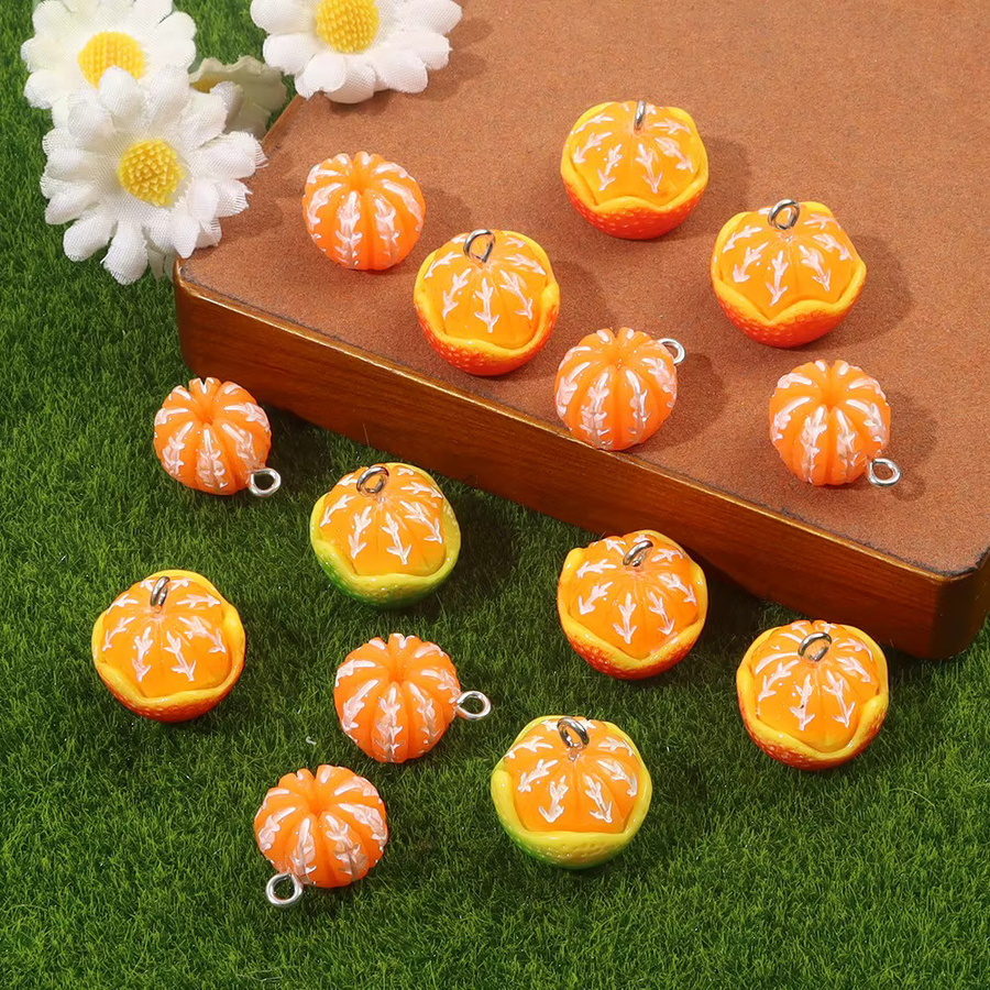 Anhänger, orange geformt, bunt - Bild 5