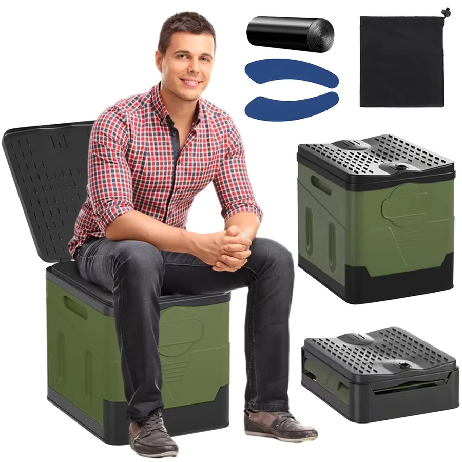 Tragbare Klapptoilette für Outdoor, Camping und Reisen für Erwachsene und Kinder - Bild 2